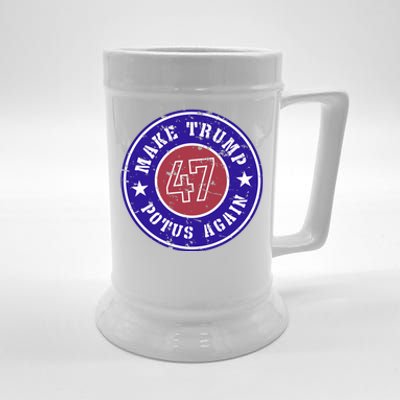 Make Trump Potus Again 47 Back And Front Beer Stein