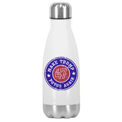 Make Trump Potus Again 47 Back And Front Stainless Steel Insulated Water Bottle