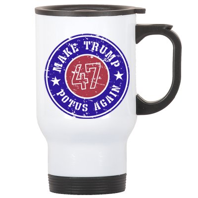 Make Trump Potus Again 47 Back And Front Stainless Steel Travel Mug