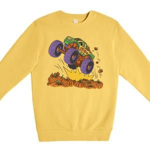 Monster Truck Pumpkin Patch Premium Crewneck Sweatshirt