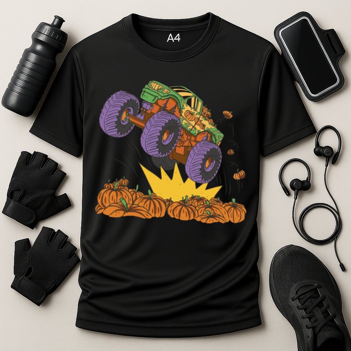 Monster Truck Pumpkin Patch Cooling Performance Crew T-Shirt