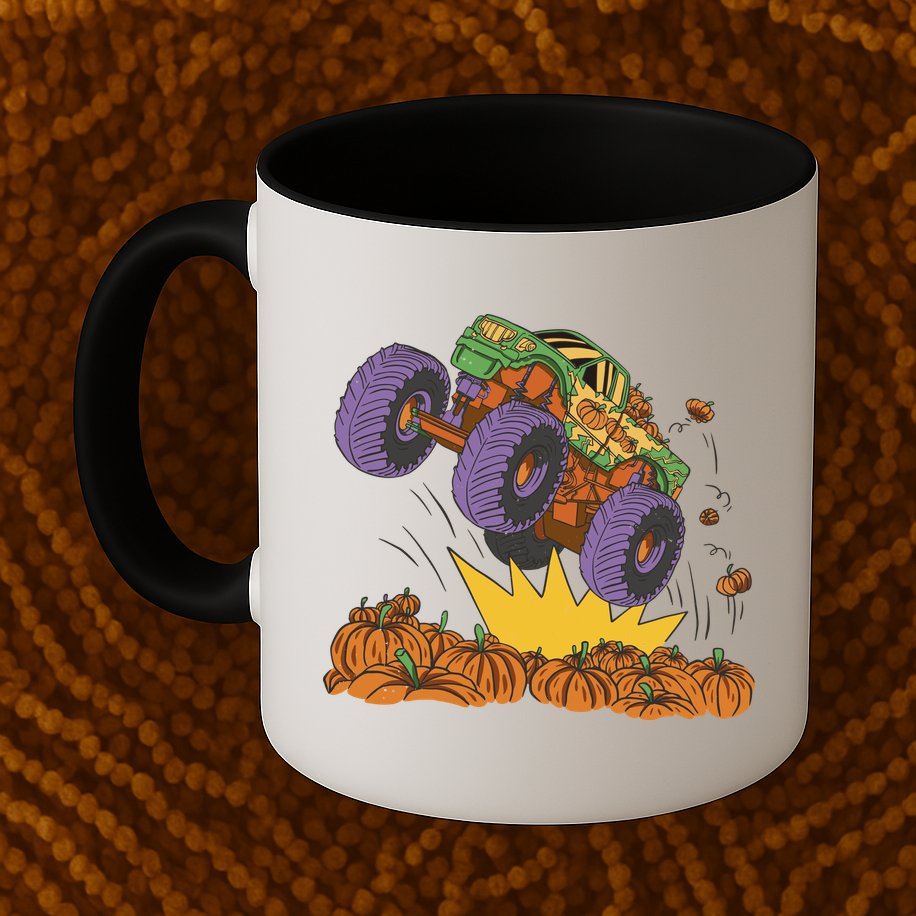 Monster Truck Pumpkin Patch Mug