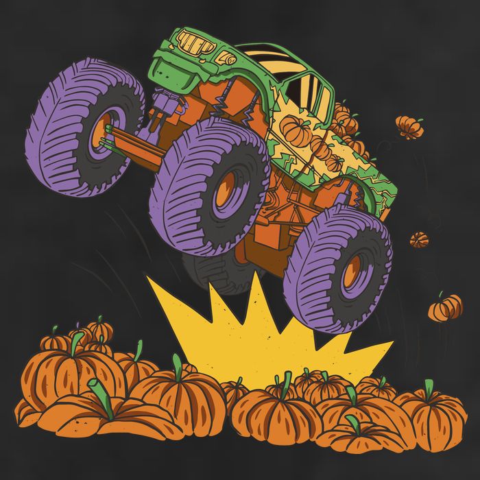 Monster Truck Pumpkin Patch 11oz C Handle Ceramic Mug