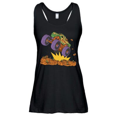 Monster Truck Pumpkin Patch Ladies Essential Flowy Tank