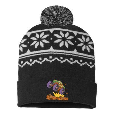 Monster Truck Pumpkin Patch USA-Made Snowflake Beanie