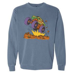 Monster Truck Pumpkin Patch Garment-Dyed Sweatshirt