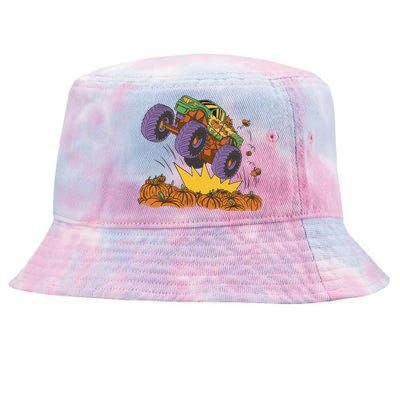 Monster Truck Pumpkin Patch Tie-Dyed Bucket Hat