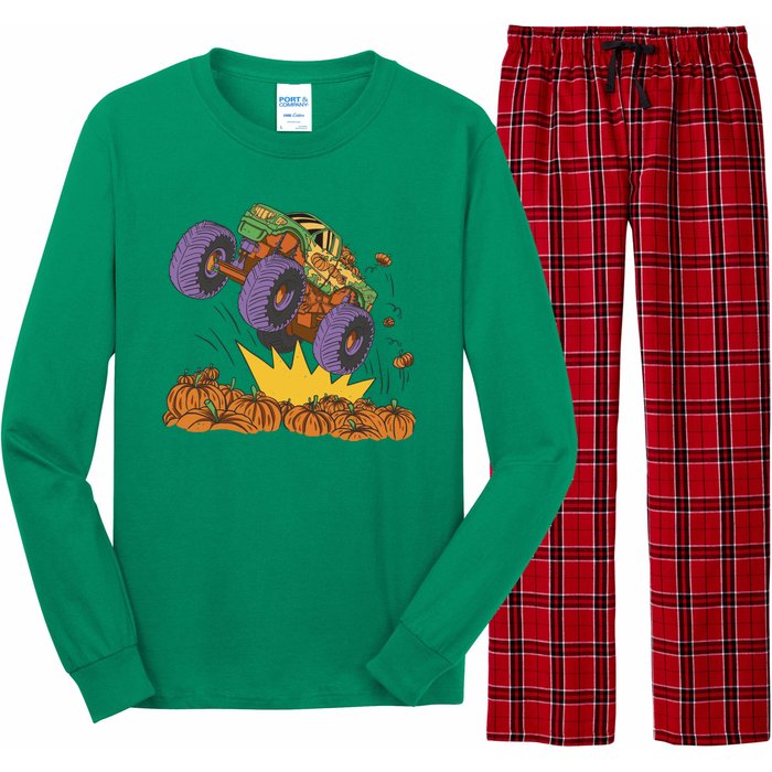 Monster Truck Pumpkin Patch Long Sleeve Pajama Set