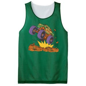 Monster Truck Pumpkin Patch Mesh Reversible Basketball Jersey Tank