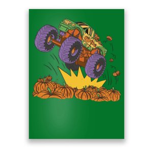 Monster Truck Pumpkin Patch Poster