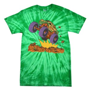 Monster Truck Pumpkin Patch Tie-Dye T-Shirt