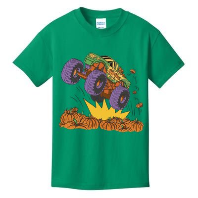 Monster Truck Pumpkin Patch Kids T-Shirt