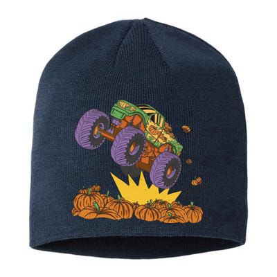 Monster Truck Pumpkin Patch Sustainable Beanie