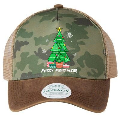 Math Teacher Polygon Christmas Tree Geometry Merry Christmas Legacy Tie Dye Trucker Hat