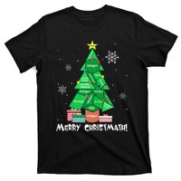 Math Teacher Polygon Christmas Tree Geometry Merry Christmas T-Shirt