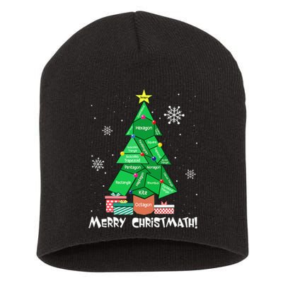 Math Teacher Polygon Christmas Tree Geometry Merry Christmas Short Acrylic Beanie