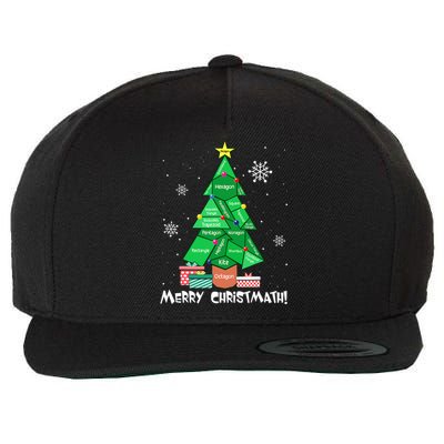 Math Teacher Polygon Christmas Tree Geometry Merry Christmas Wool Snapback Cap