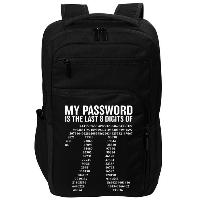 Math Teacher Pi Symbol Science Student For Pi Day Math Geek Impact Tech Backpack
