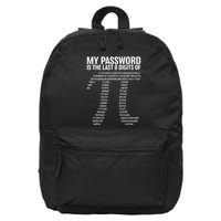 Math Teacher Pi Symbol Science Student For Pi Day Math Geek 16 in Basic Backpack