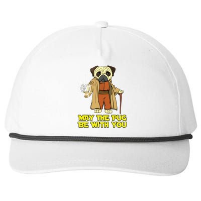 May The Pug Be With You Funny Gift For Dog Lover Snapback Five-Panel Rope Hat