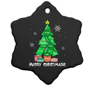 Math Teacher Polygon Christmas Tree Geometry Merry Christmas Ceramic Star Ornament