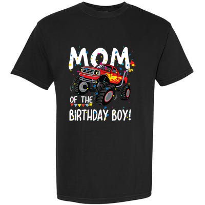 Monster Truck Party Mom Of Birthday Boy Gift Garment-Dyed Heavyweight T-Shirt