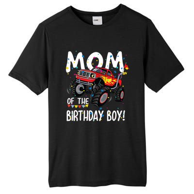 Monster Truck Party Mom Of Birthday Boy Gift Tall Fusion ChromaSoft Performance T-Shirt