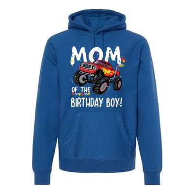 Monster Truck Party Mom Of Birthday Boy Gift Premium Hoodie