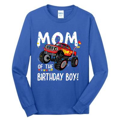 Monster Truck Party Mom Of Birthday Boy Gift Tall Long Sleeve T-Shirt