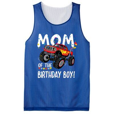 Monster Truck Party Mom Of Birthday Boy Gift Mesh Reversible Basketball Jersey Tank