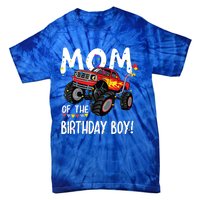 Monster Truck Party Mom Of Birthday Boy Gift Tie-Dye T-Shirt