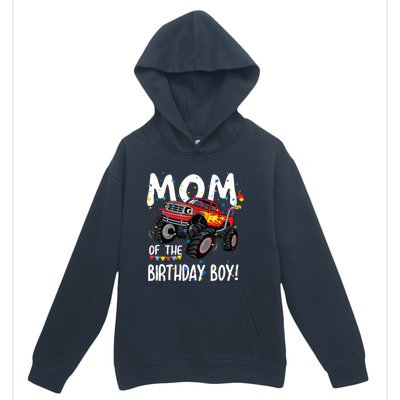 Monster Truck Party Mom Of Birthday Boy Gift Urban Pullover Hoodie