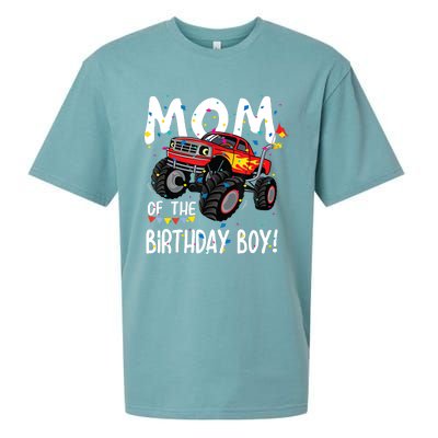 Monster Truck Party Mom Of Birthday Boy Gift Sueded Cloud Jersey T-Shirt