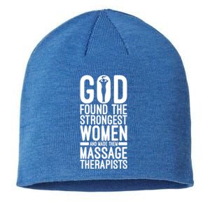 Massage Therapist Physical Therapy Funny Massage Therapy Cute Gift Sustainable Beanie