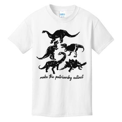 Make The Patriarchy Extinct Vote The Dinosaurs Out Kids T-Shirt