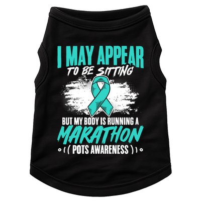Marathon Turquoise Pots Awareness Dysautonomia Awareness Cool Gift Doggie Tank
