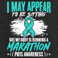 Marathon Turquoise Pots Awareness Dysautonomia Awareness Cool Gift Beanie