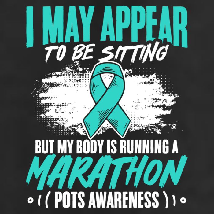 Marathon Turquoise Pots Awareness Dysautonomia Awareness Cool Gift Beanie