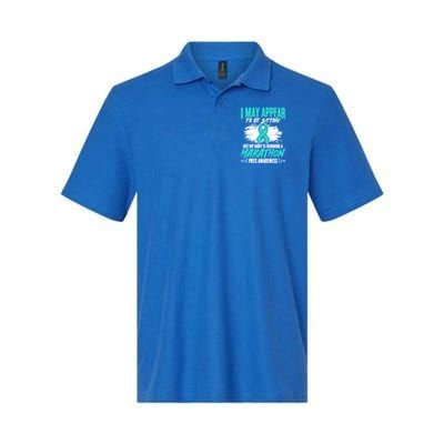 Marathon Turquoise Pots Awareness Dysautonomia Awareness Cool Gift Polo