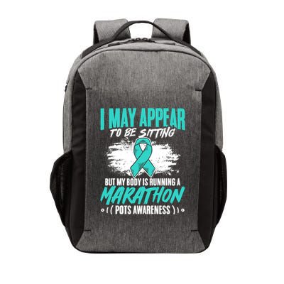 Marathon Turquoise Pots Awareness Dysautonomia Awareness Cool Gift Vector Backpack
