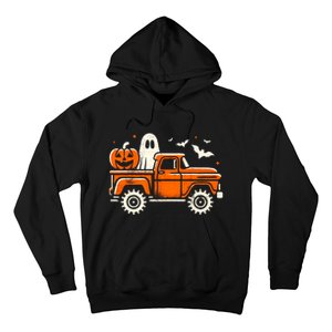 Monster Truck Pumpkin Ghost Halloween Hoodie