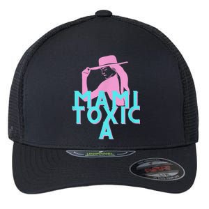 Mami ToxicA Pink With Aqua Flexfit Unipanel Trucker Cap