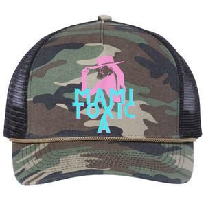 Mami ToxicA Pink With Aqua Retro Rope Trucker Hat Cap