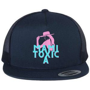 Mami ToxicA Pink With Aqua Flat Bill Trucker Hat