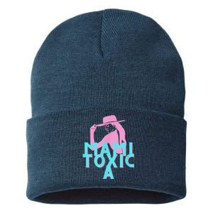 Mami ToxicA Pink With Aqua Sustainable Knit Beanie