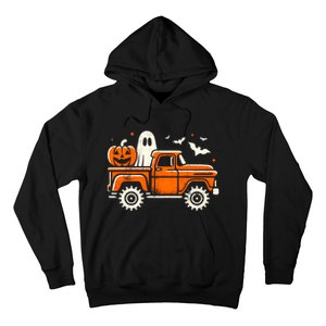 Monster Truck Pumpkin Ghost Halloween Hoodie