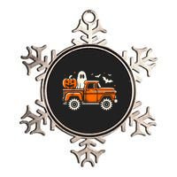 Monster Truck Pumpkin Ghost Halloween Metallic Star Ornament