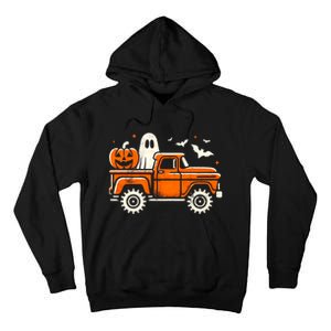 Monster Truck Pumpkin Ghost Halloween Tall Hoodie