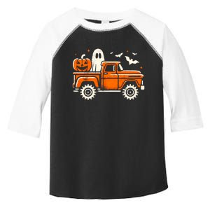 Monster Truck Pumpkin Ghost Halloween Toddler Fine Jersey T-Shirt