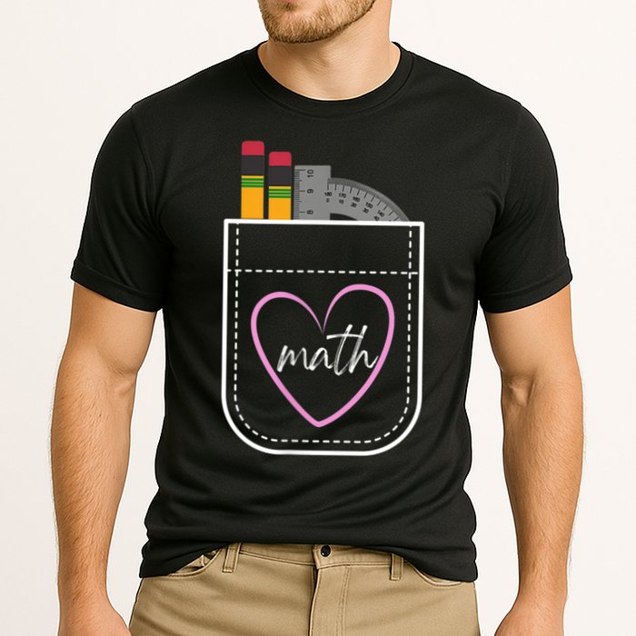 Math Teacher Pocket With Pencils And Protractor Performance Shirt